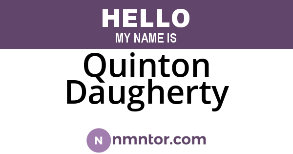 Quinton Daugherty