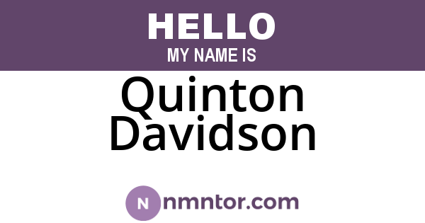Quinton Davidson