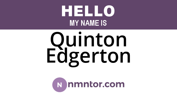 Quinton Edgerton