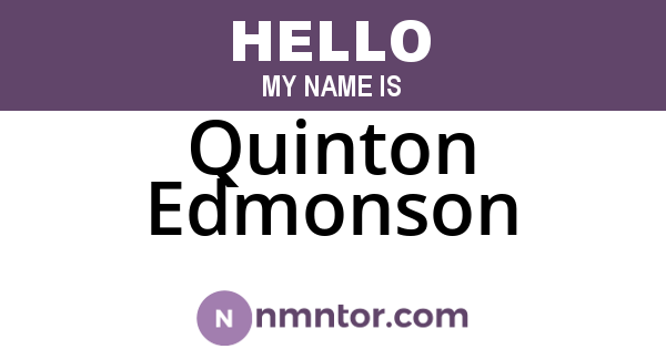 Quinton Edmonson