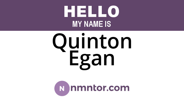 Quinton Egan