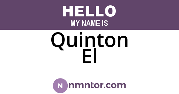 Quinton El