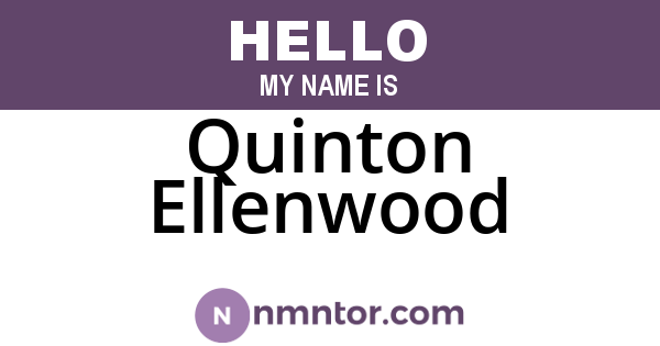 Quinton Ellenwood