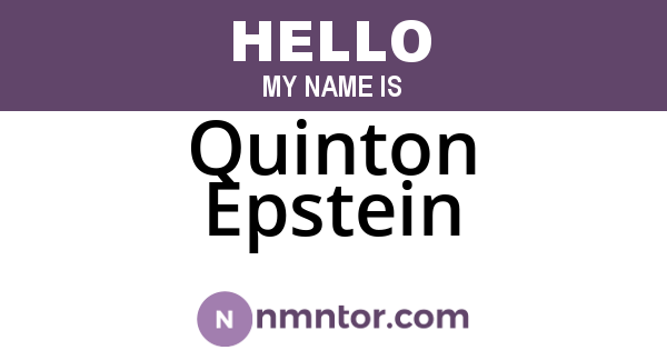 Quinton Epstein