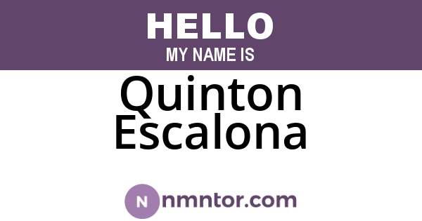 Quinton Escalona