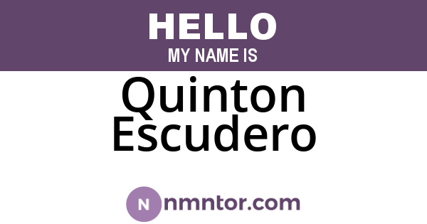 Quinton Escudero