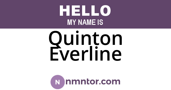 Quinton Everline