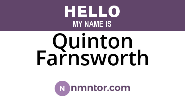 Quinton Farnsworth