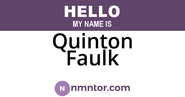 Quinton Faulk