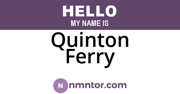 Quinton Ferry