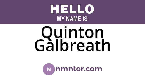 Quinton Galbreath