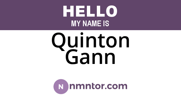 Quinton Gann
