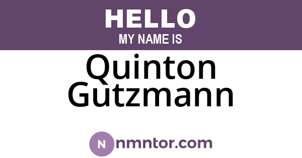 Quinton Gutzmann