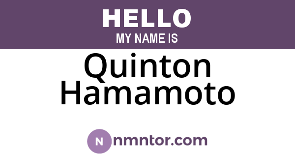 Quinton Hamamoto