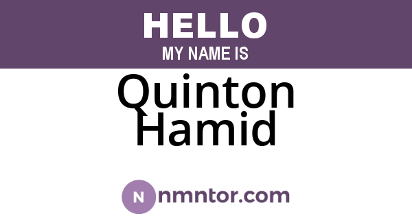 Quinton Hamid