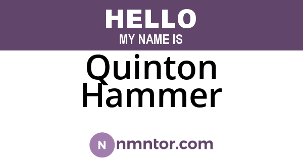 Quinton Hammer