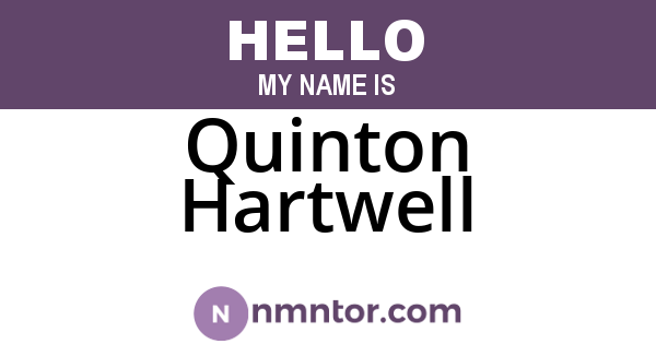 Quinton Hartwell