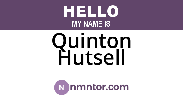 Quinton Hutsell