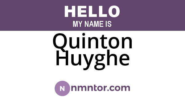 Quinton Huyghe
