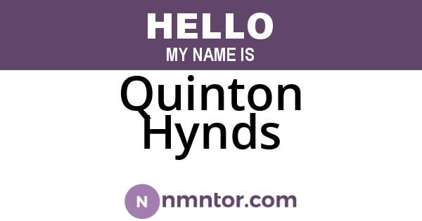 Quinton Hynds