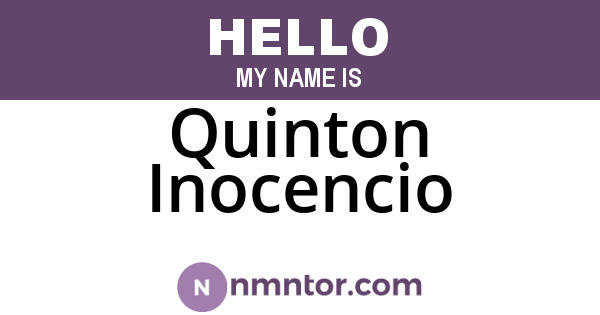 Quinton Inocencio