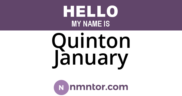 Quinton January