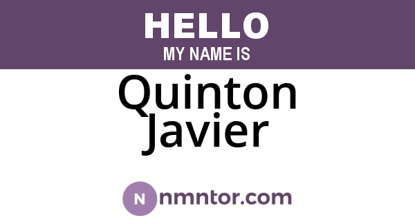 Quinton Javier