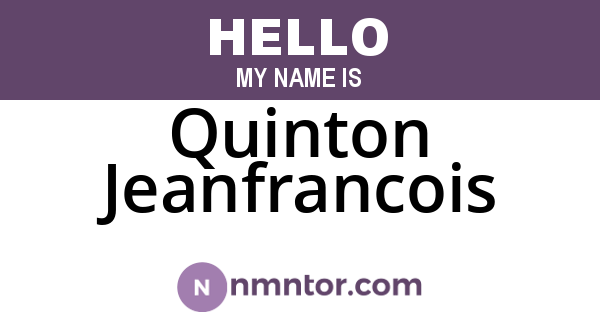 Quinton Jeanfrancois