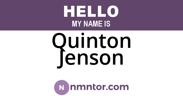 Quinton Jenson