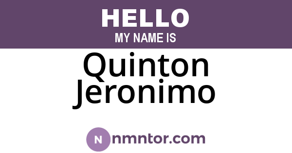 Quinton Jeronimo