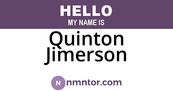 Quinton Jimerson