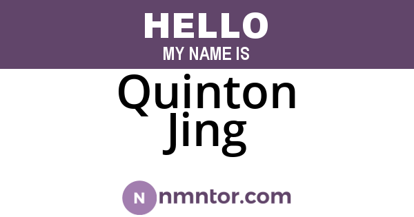 Quinton Jing