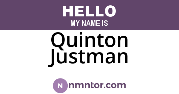 Quinton Justman