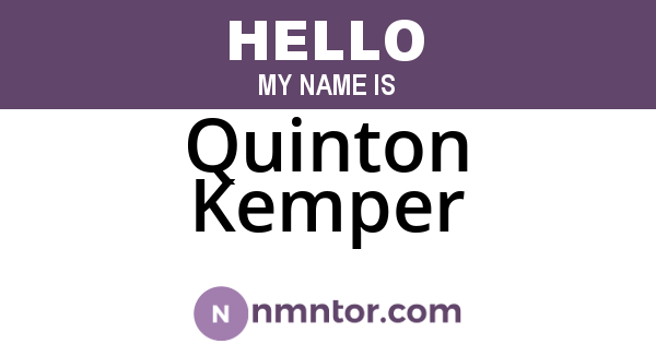 Quinton Kemper