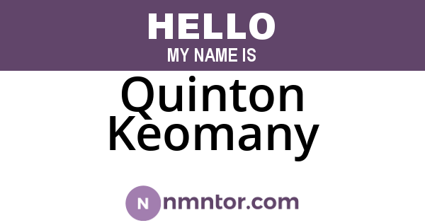 Quinton Keomany