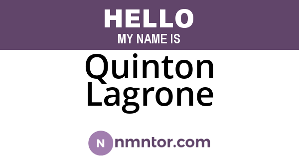 Quinton Lagrone