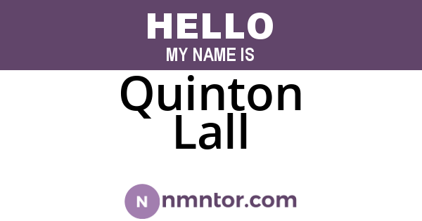 Quinton Lall