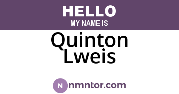 Quinton Lweis