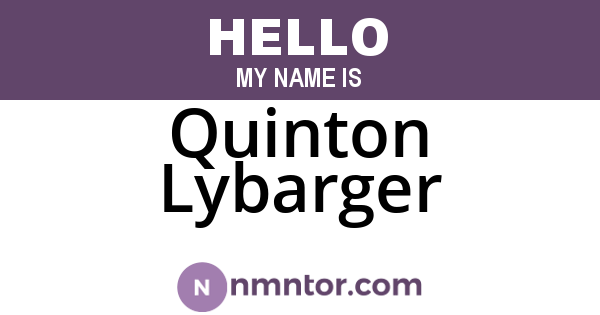 Quinton Lybarger