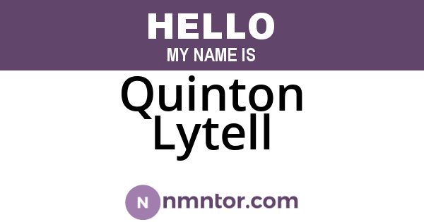 Quinton Lytell