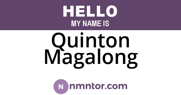 Quinton Magalong