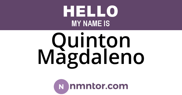 Quinton Magdaleno