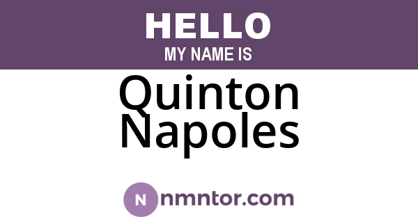 Quinton Napoles