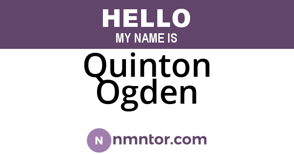 Quinton Ogden