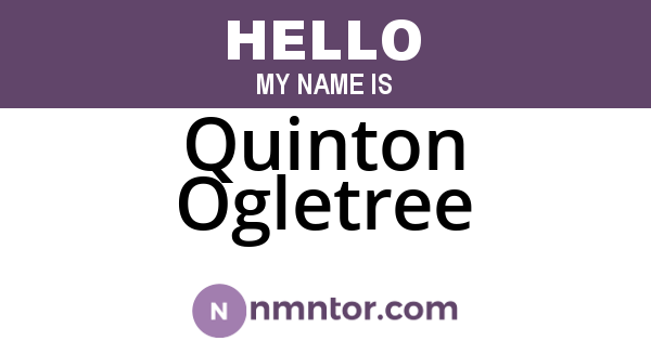 Quinton Ogletree