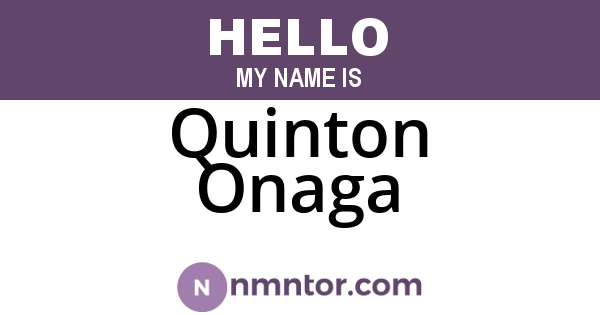 Quinton Onaga