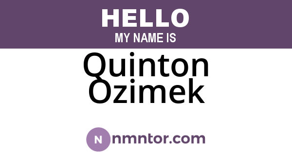 Quinton Ozimek