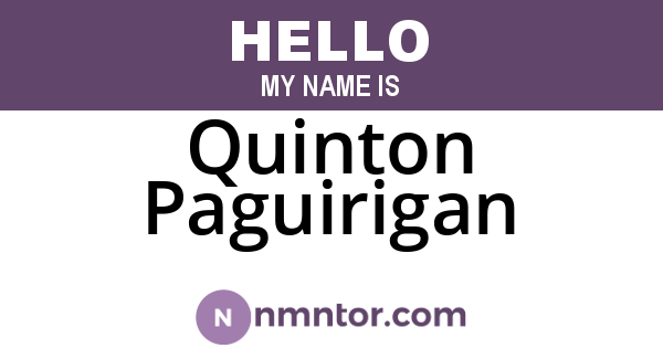 Quinton Paguirigan