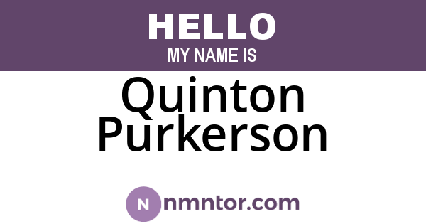 Quinton Purkerson