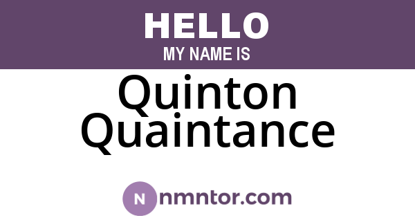 Quinton Quaintance